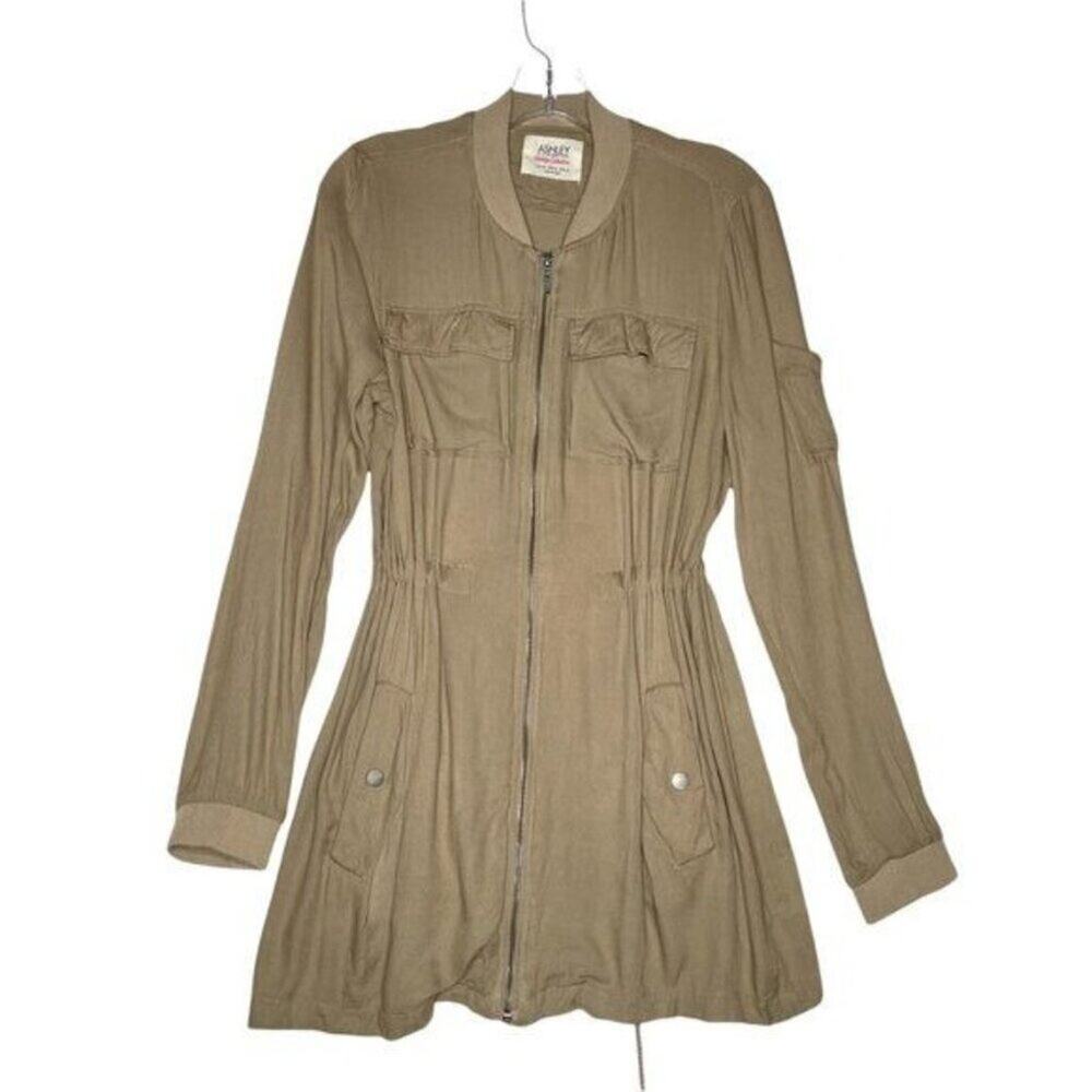 Ashley by 26 International Womens Jacket Size M Brown Lightweight Long Sleeve